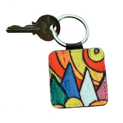 NEW Leatherette Key Tag